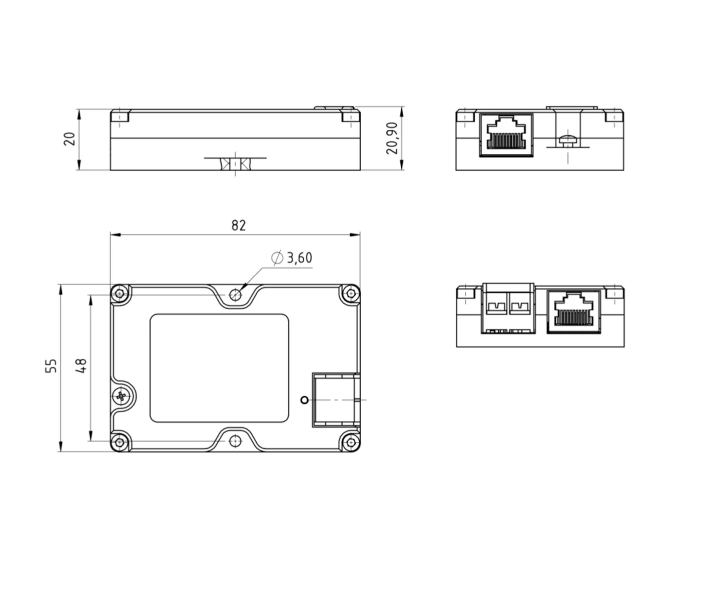 150W 4 Pair GigE PoE Injector with surge protection.