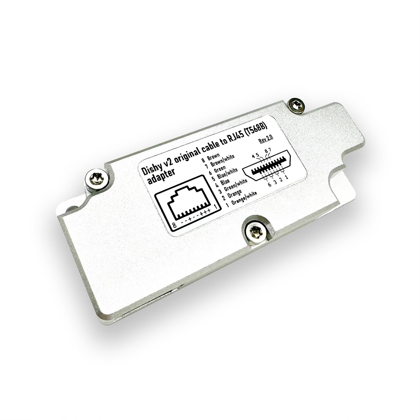 Standard Actuated Starlink original cable to RJ45 adapter. For Dishy V2.