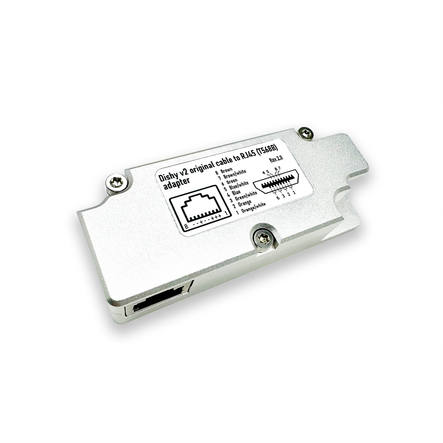 Standard Actuated Starlink original cable to RJ45 adapter. For Dishy V2.