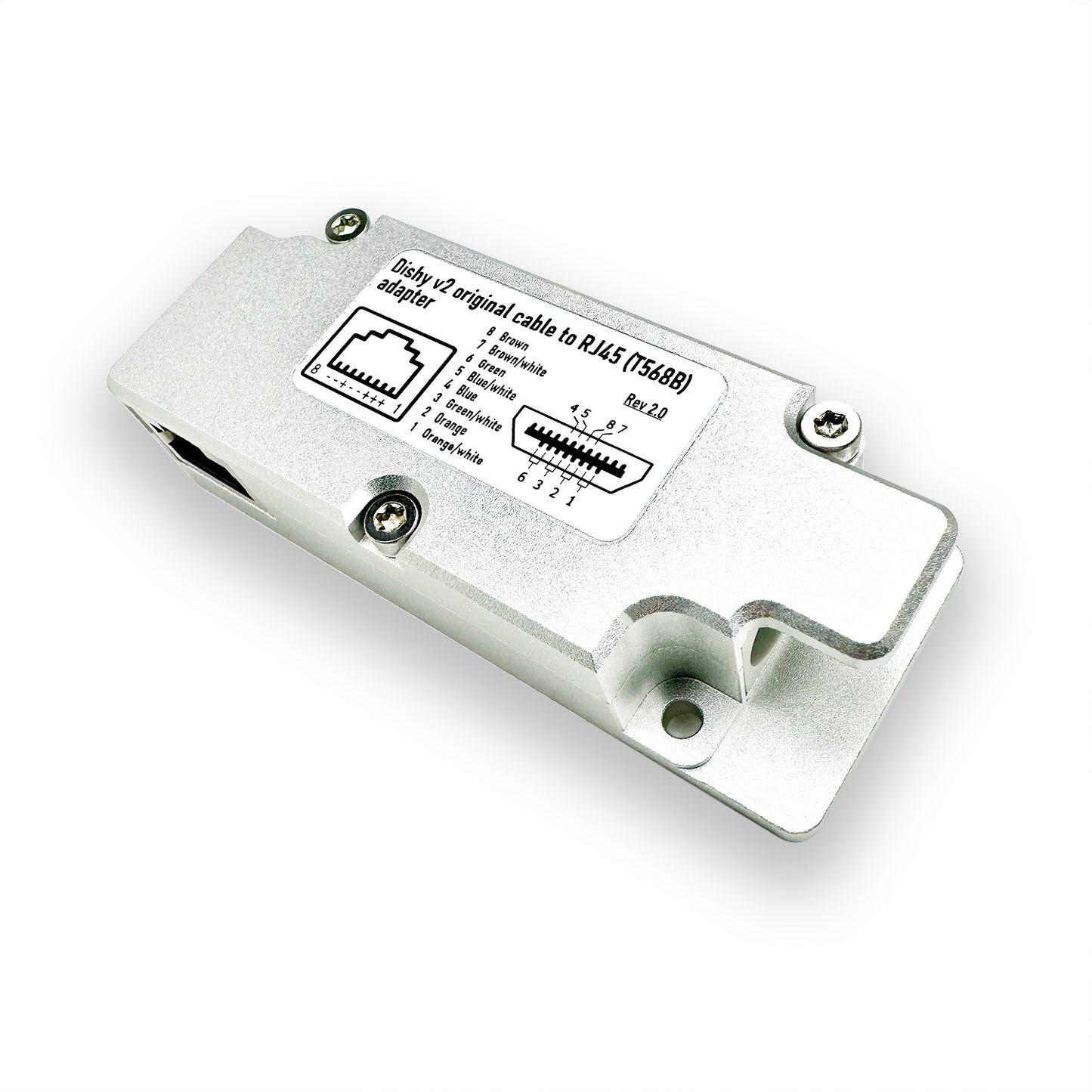 Standard Actuated Starlink original cable to RJ45 adapter. For Dishy V2.