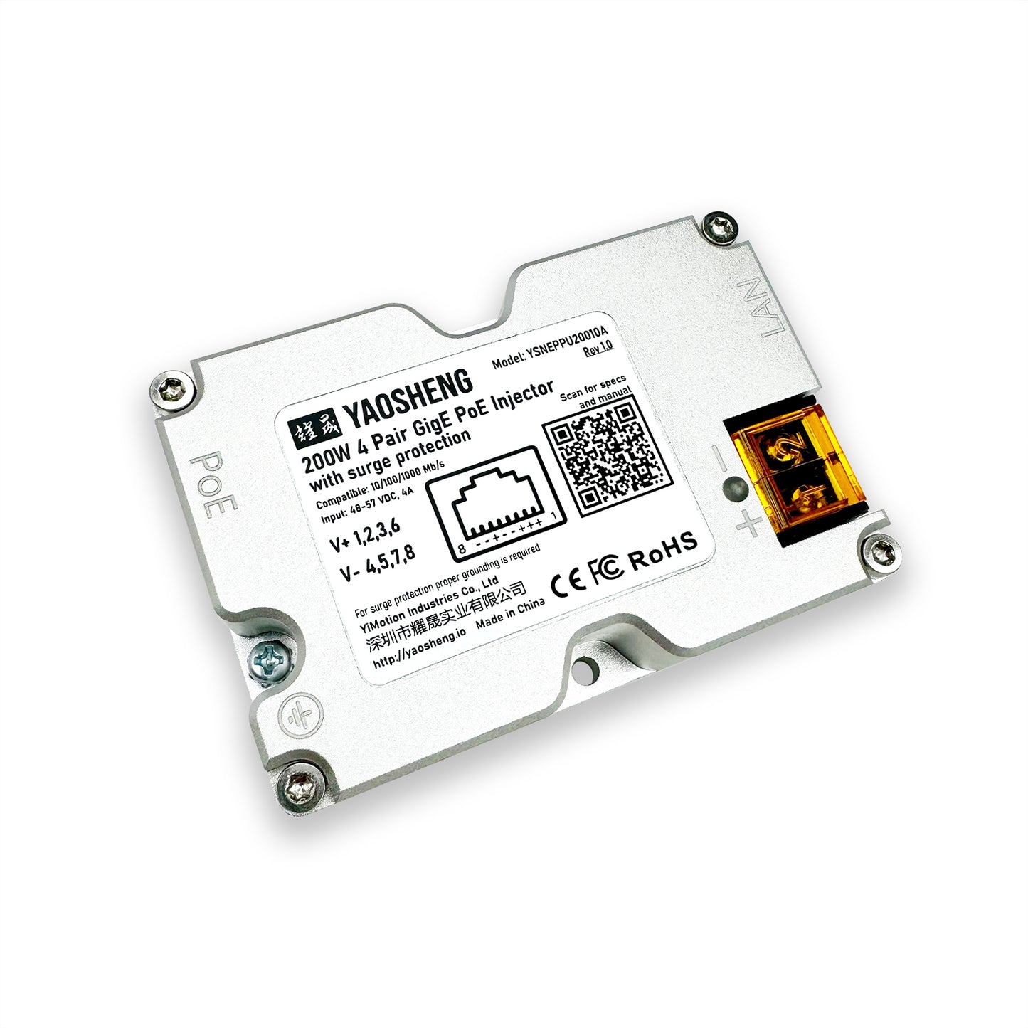 200W PoE Injector with Comprehensive Protection for All Standard Starlink Models