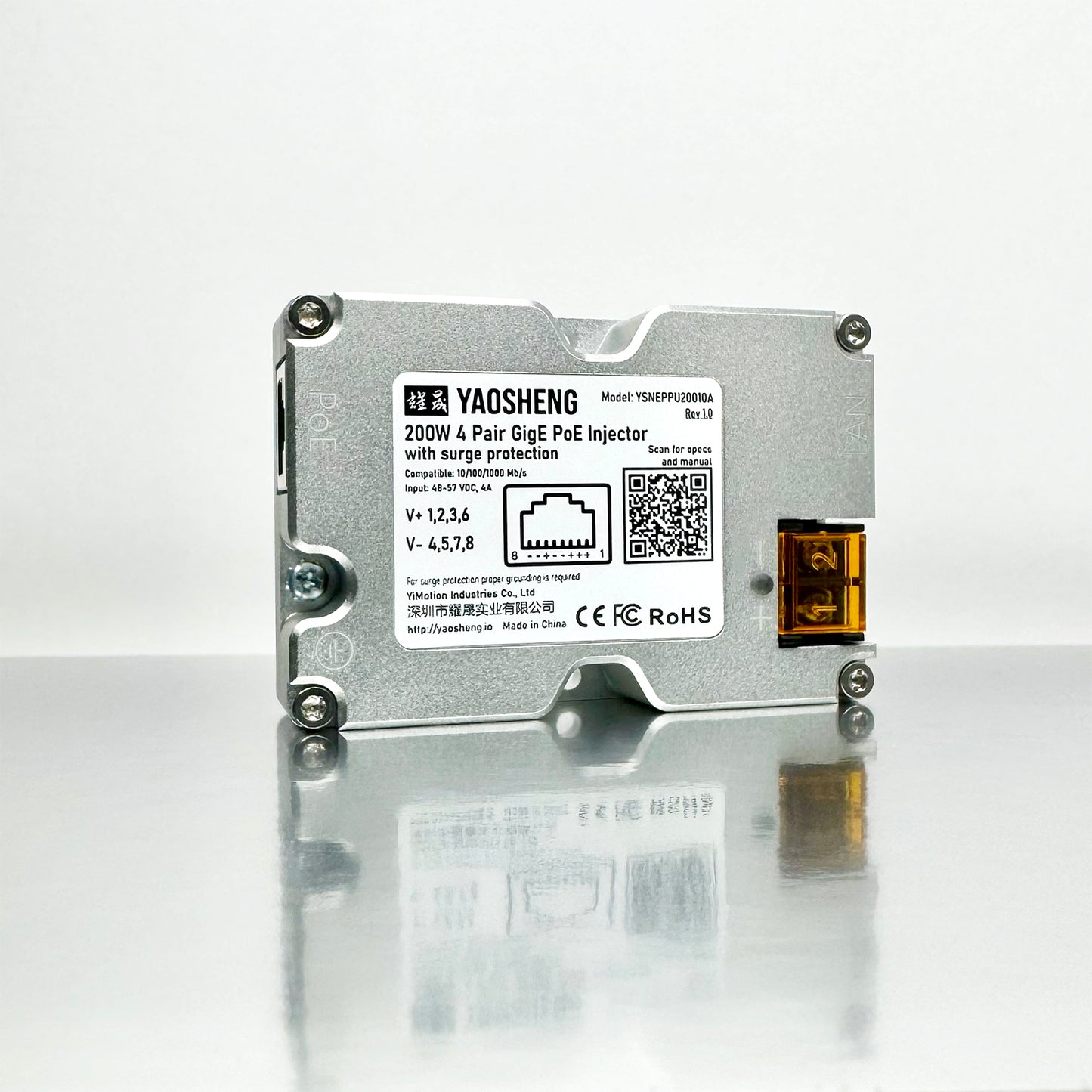 200W PoE Injector with Comprehensive Protection for All Standard Starlink Models