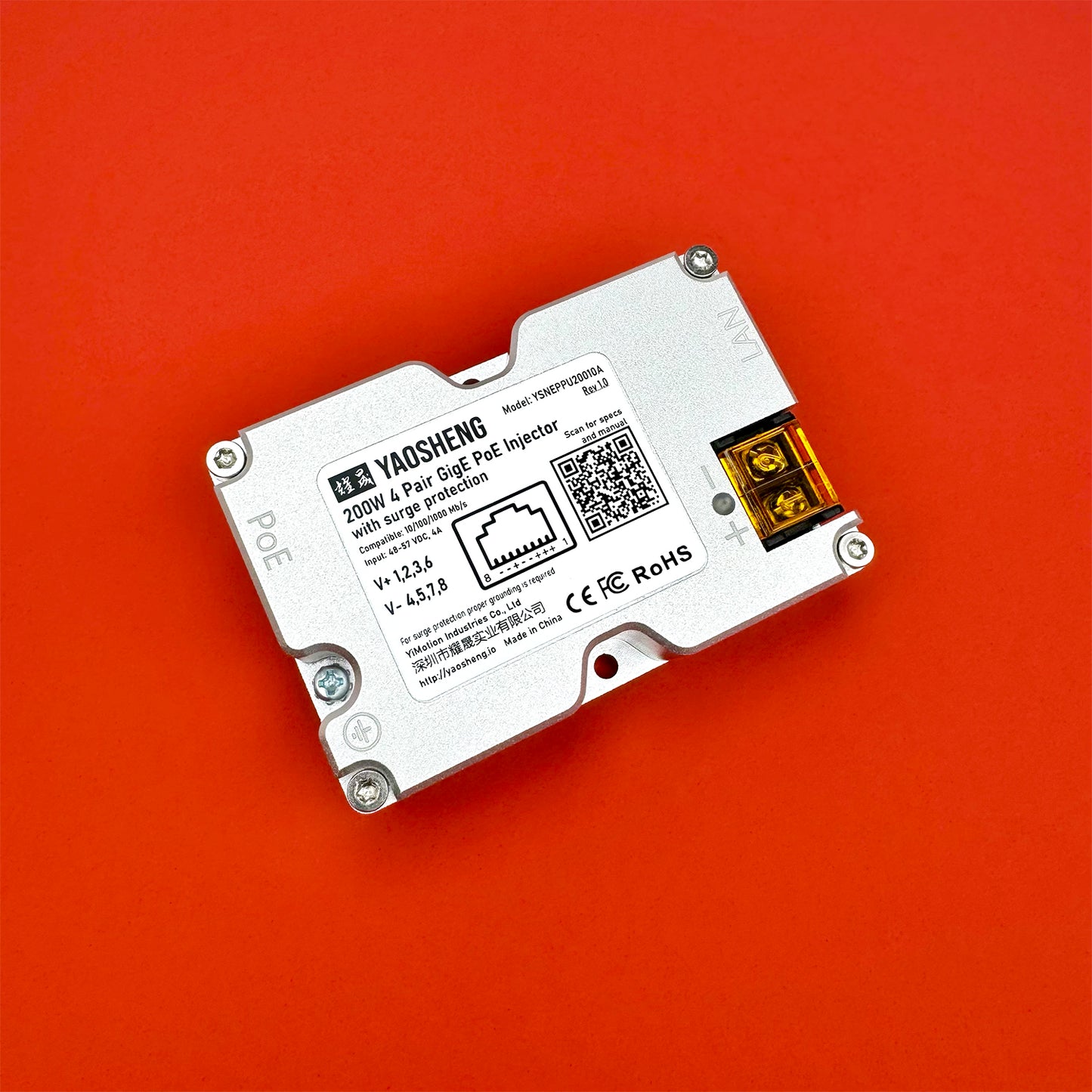 200W PoE Injector with Comprehensive Protection for All Standard Starlink Models