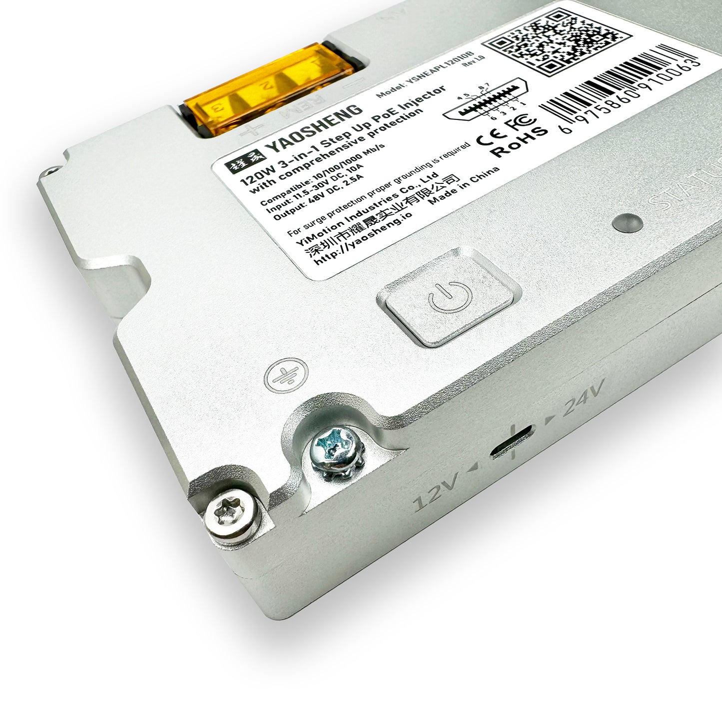 3 in 1. 120W Step Up PoE Injector with Comprehensive Protection and SPX adapter.
