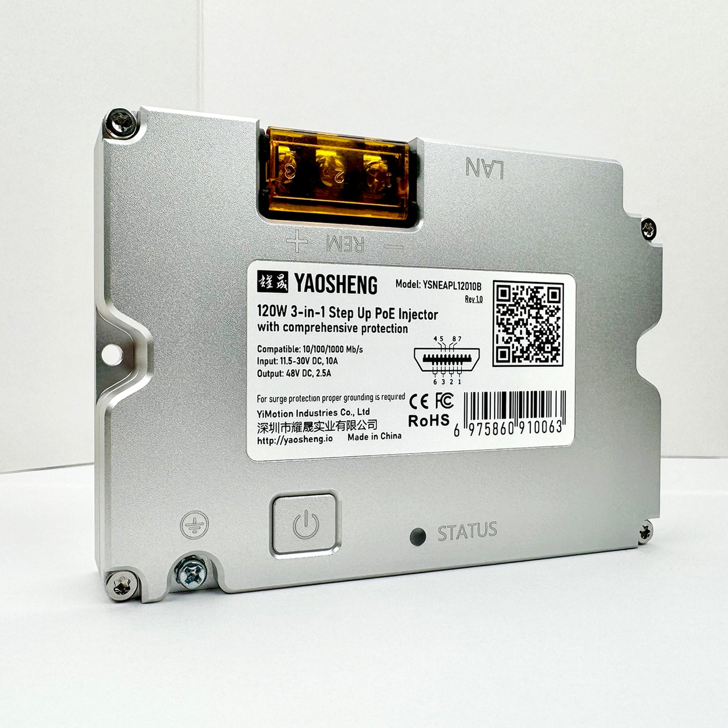 3 in 1. 120W Step Up PoE Injector with Comprehensive Protection and SPX adapter.