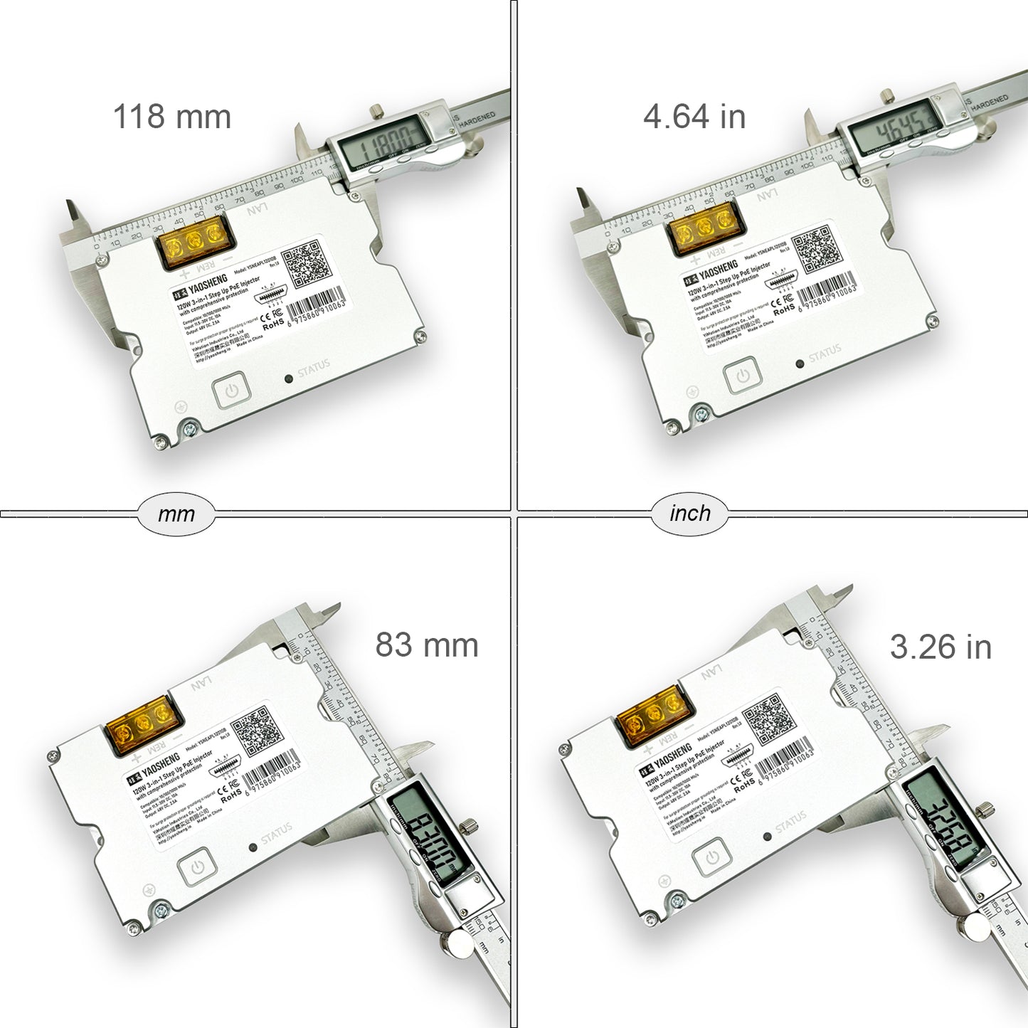3 in 1. 120W Step Up PoE Injector with Comprehensive Protection and SPX adapter.