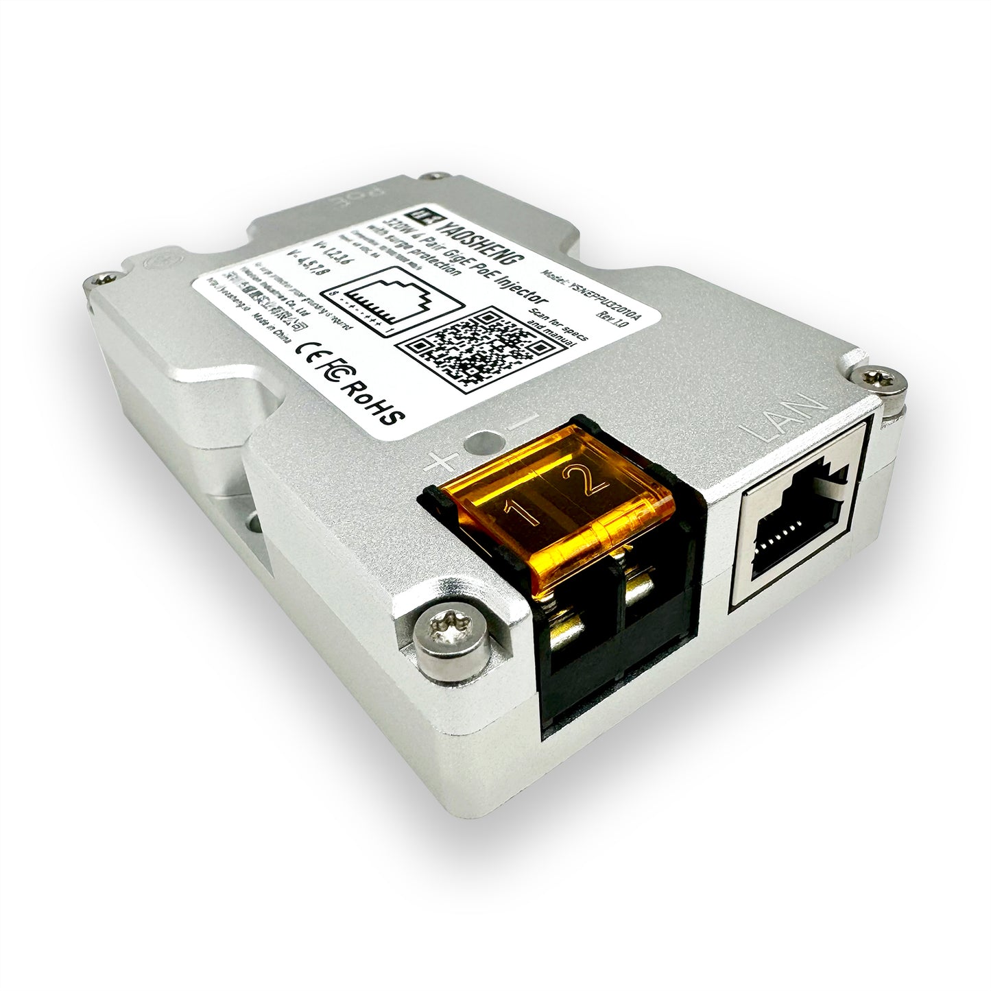 320W PoE Injector with Comprehensive Protection. Suitable for High Performance Dishy.